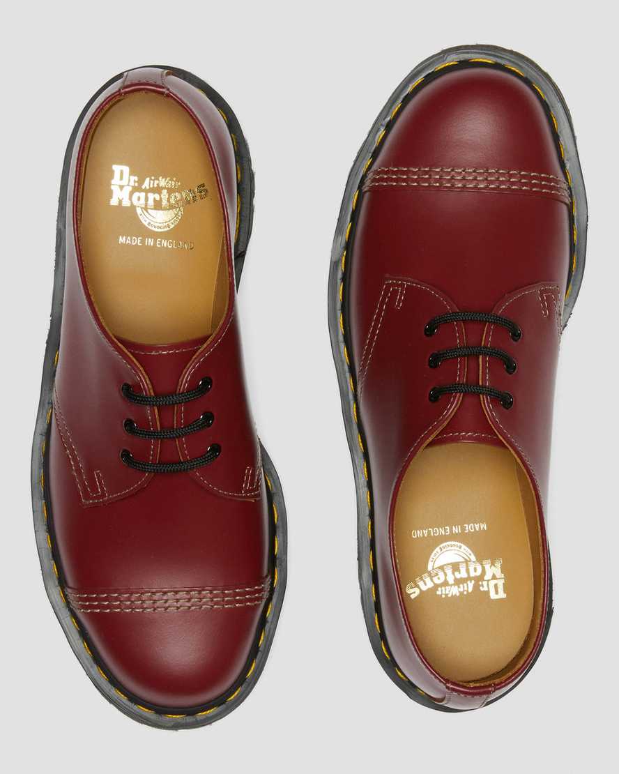 rote dr. martens 1461 bex zehenkappe vintage herren oxford schuhe