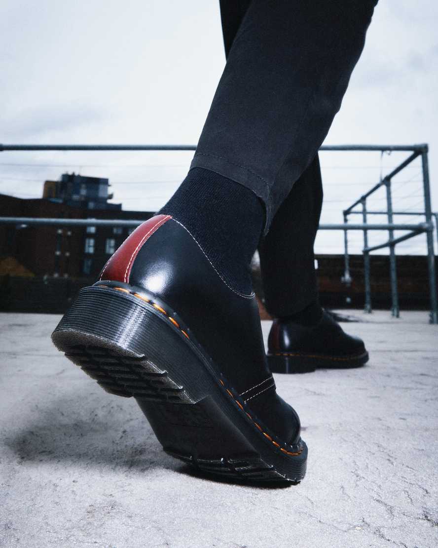 schwarze dr. martens 1461 abruzzo herren-oxfordschuhe