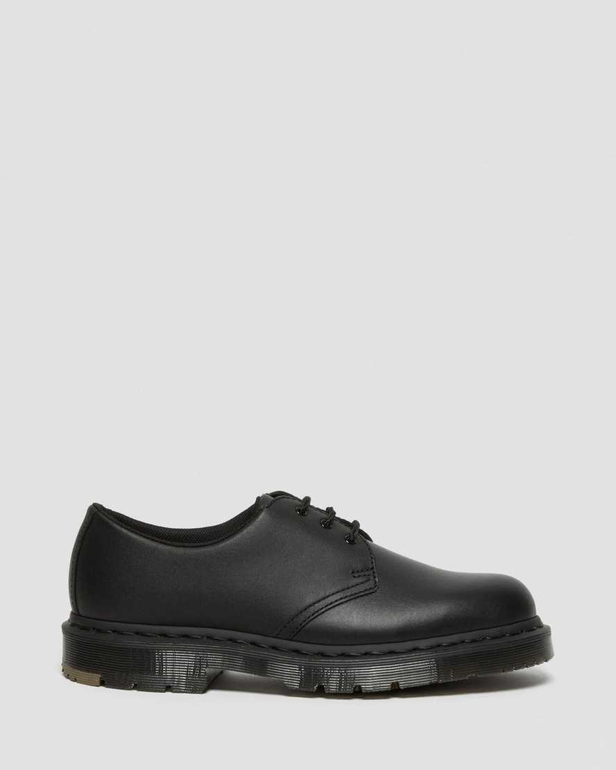 schwarze dr. martens 1461 mono herren-oxfordschuhe mit rutschfester sohle