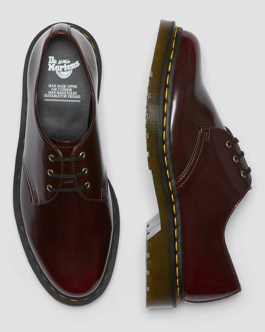 rote dr. martens 1461 herren-oxfordschuhe
