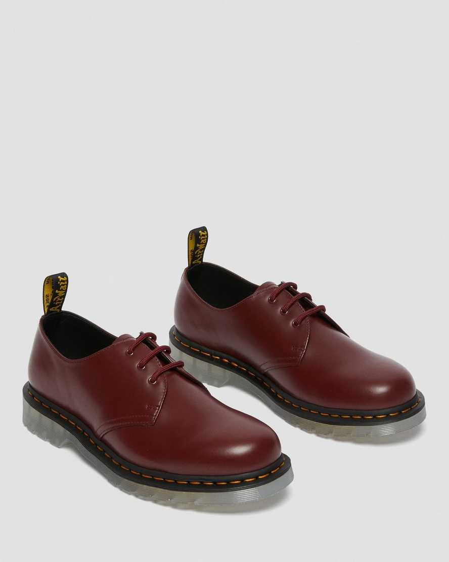 rote dr. martens 1461 iced smooth herren-oxfordschuhe