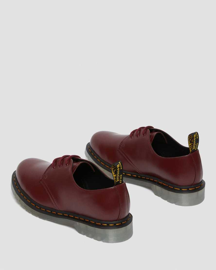 rote dr. martens 1461 iced smooth herren-oxfordschuhe