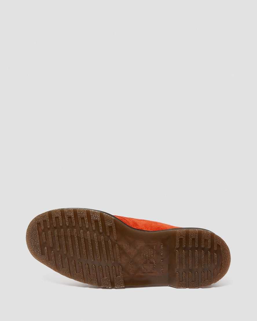 orangefarbene dr. martens 1461 herren-oxfordschuhe hergestellt in england