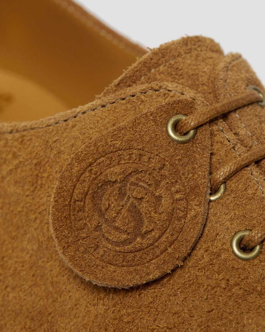 braune dr. martens 1461 herren-oxfordschuhe hergestellt in england