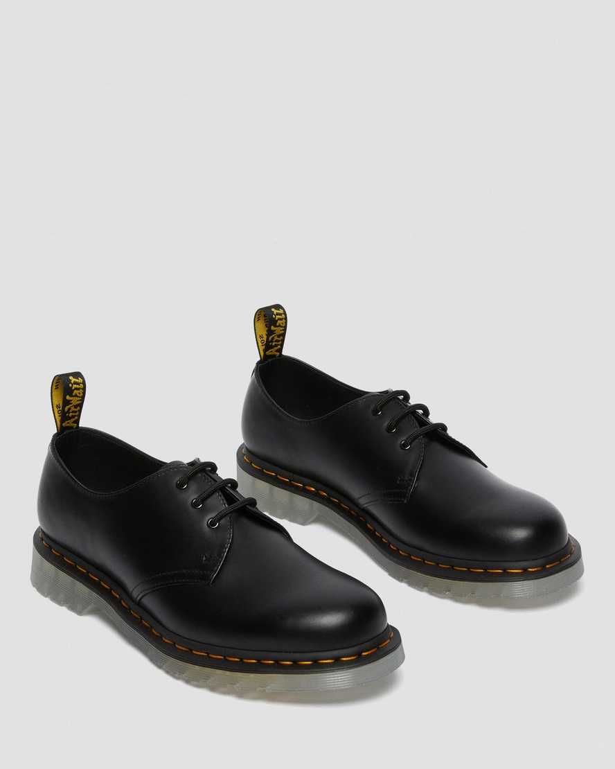 schwarze dr. martens 1461 iced smooth herren-oxfordschuhe