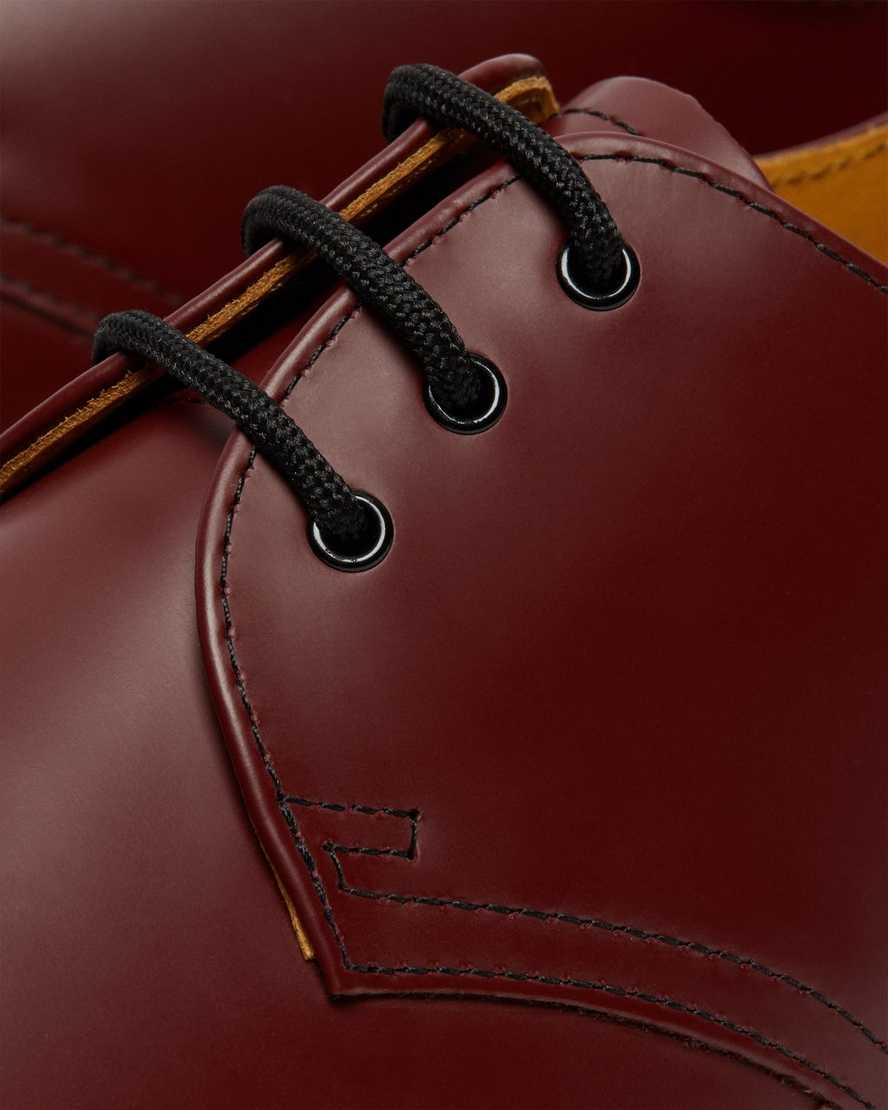 rote dr. martens 1461 glatte herren-oxfordschuhe