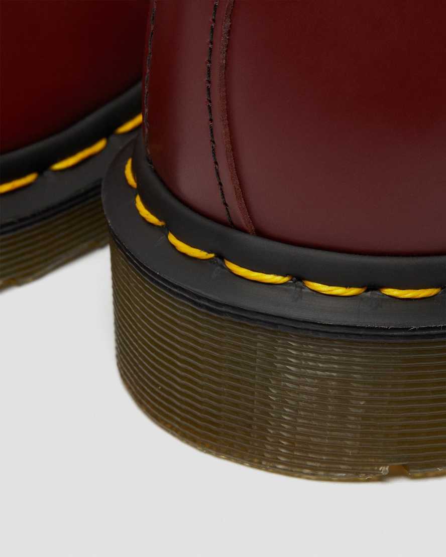 rote dr. martens 1461 glatte herren-oxfordschuhe