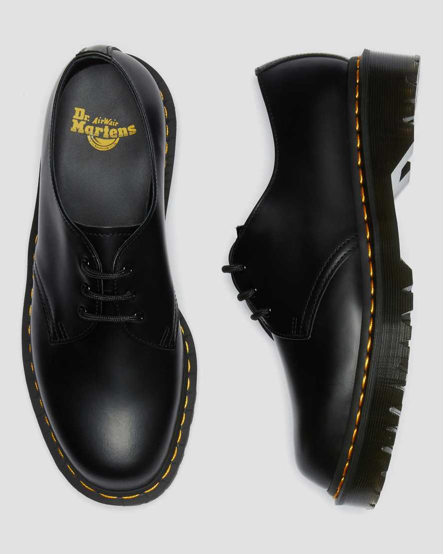 schwarze dr. martens 1461 bex smooth herren-oxfordschuhe