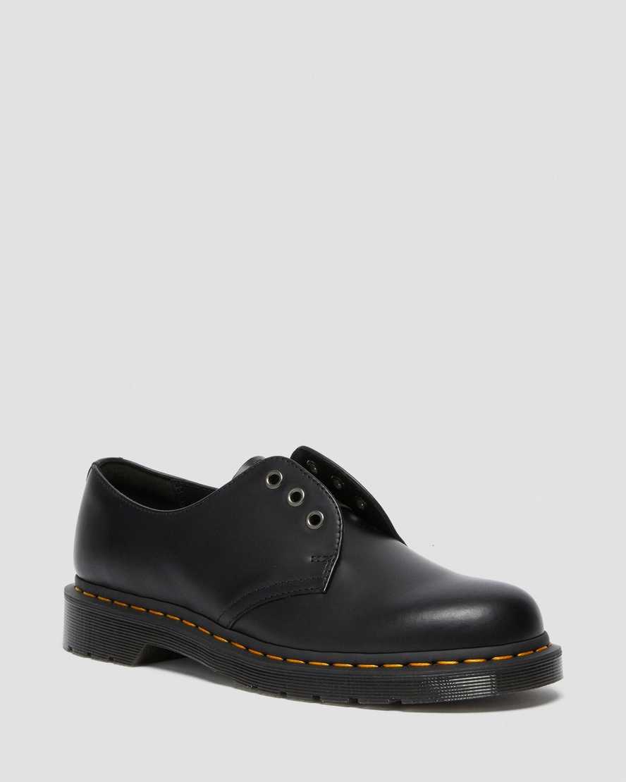 schwarze dr. martens 1461 elastic smooth herren-oxfordschuhe