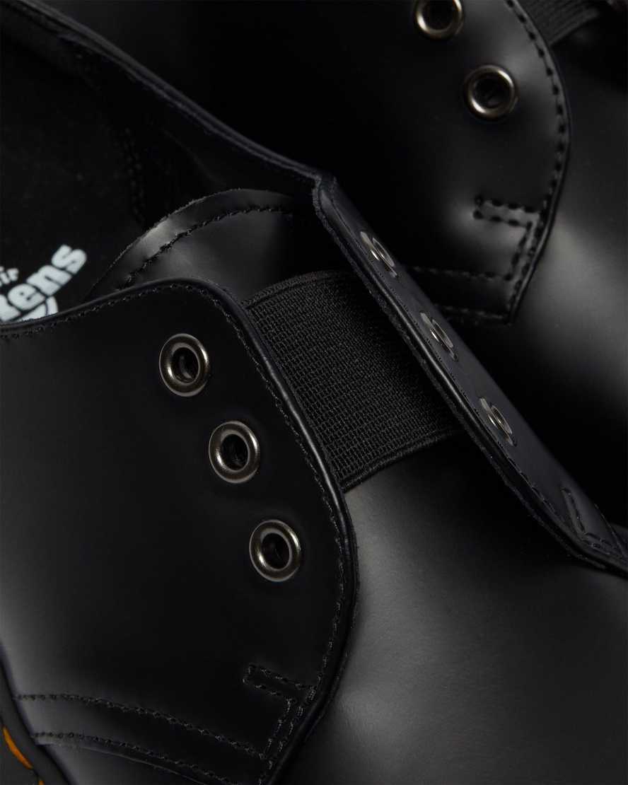 schwarze dr. martens 1461 elastic smooth herren-oxfordschuhe