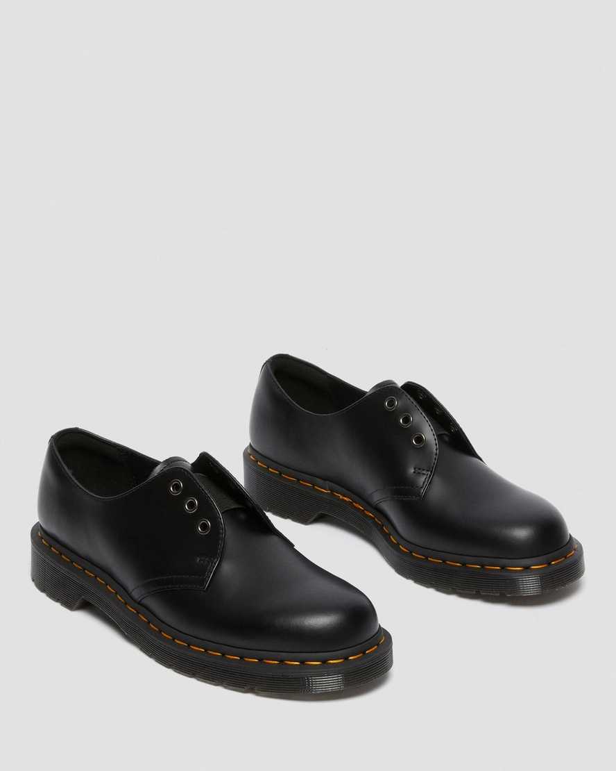 schwarze dr. martens 1461 elastic smooth herren-oxfordschuhe