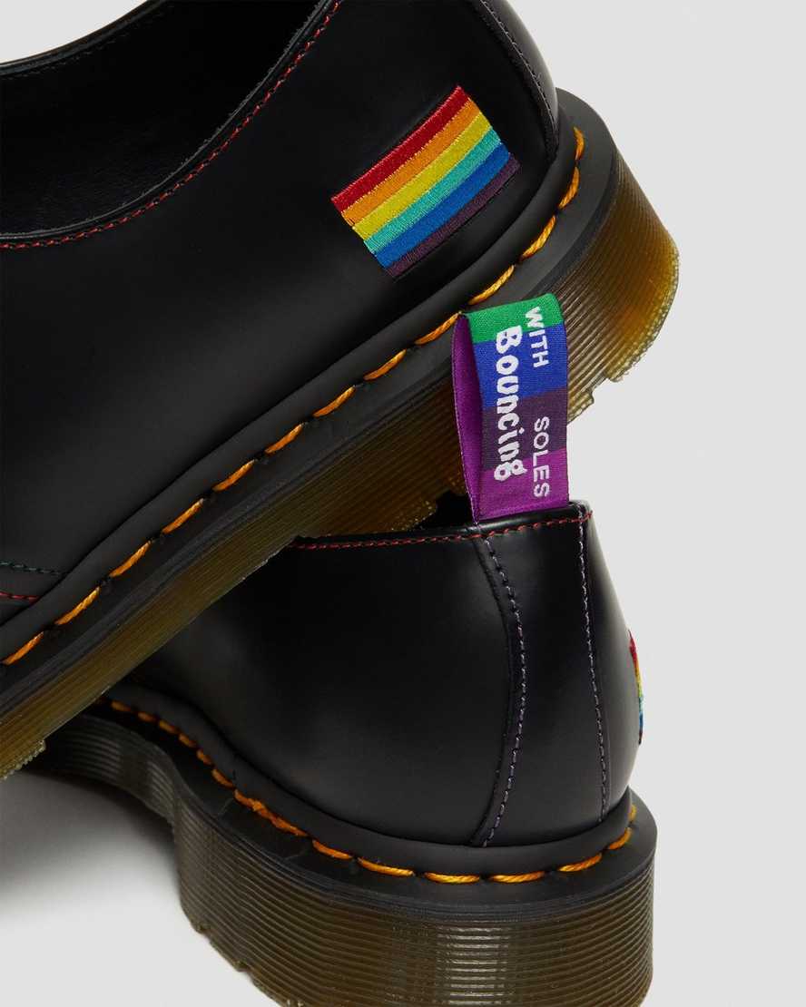 schwarze dr. martens 1461 for pride smooth herren-oxfordschuhe