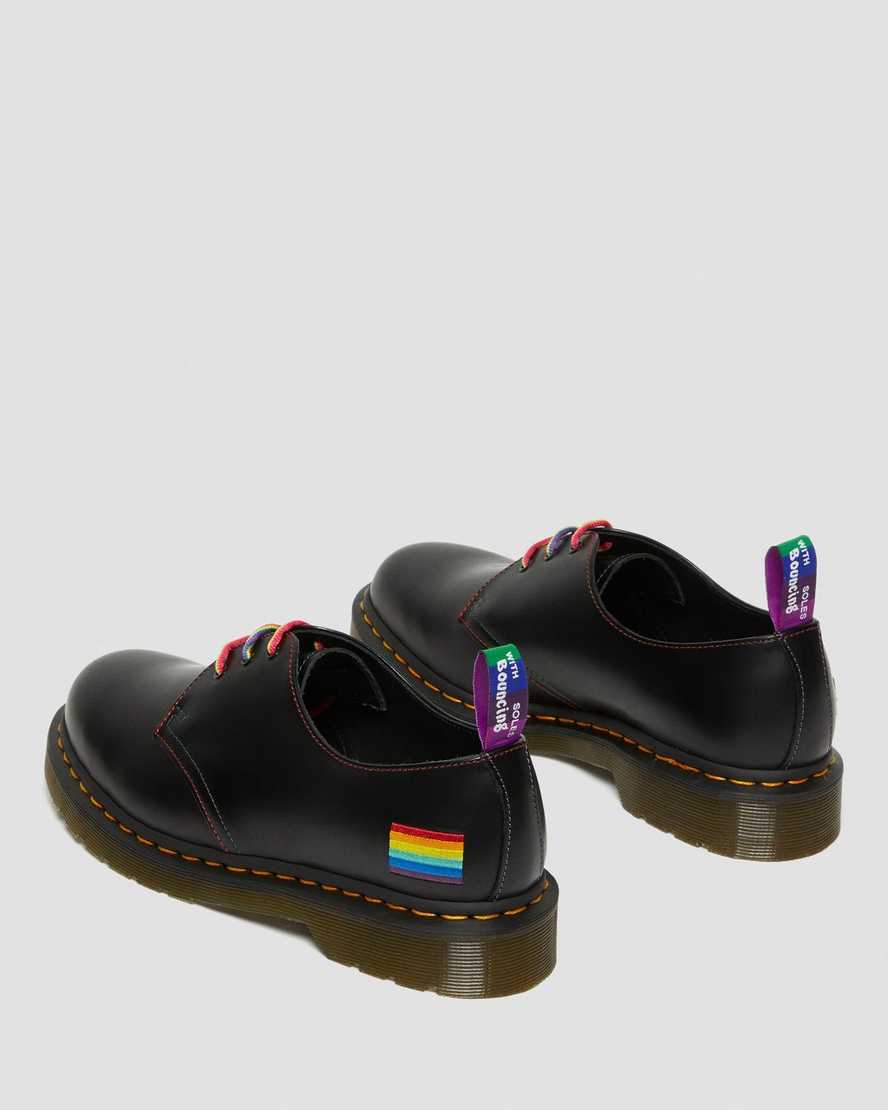 schwarze dr. martens 1461 for pride smooth herren-oxfordschuhe