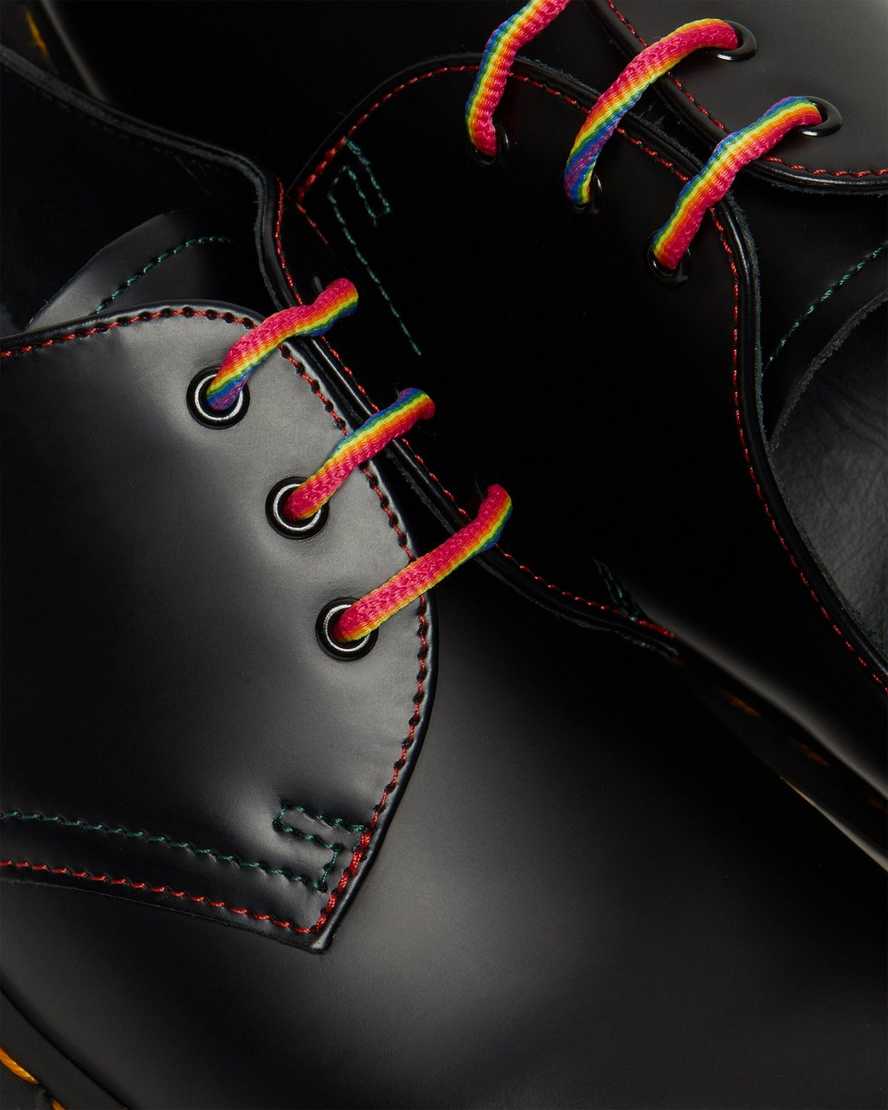 schwarze dr. martens 1461 for pride smooth herren-oxfordschuhe