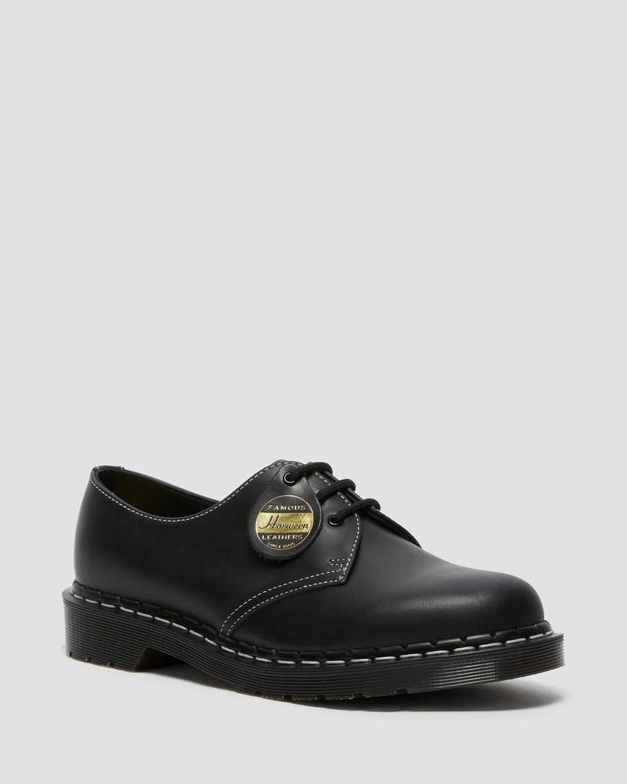 schwarze dr. martens 1461 cavalier herren-oxfordschuhe