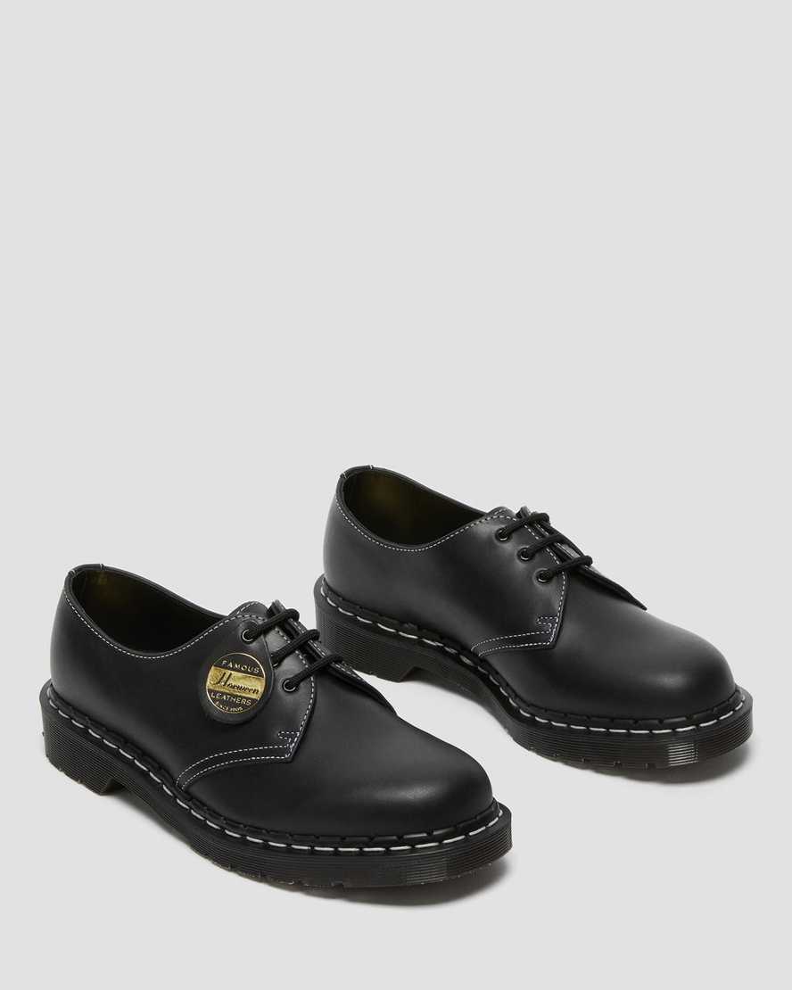 schwarze dr. martens 1461 cavalier herren-oxfordschuhe