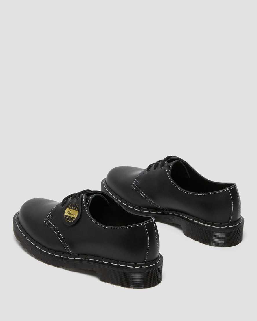 schwarze dr. martens 1461 cavalier herren-oxfordschuhe