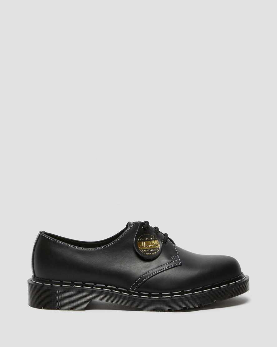 schwarze dr. martens 1461 cavalier herren-oxfordschuhe