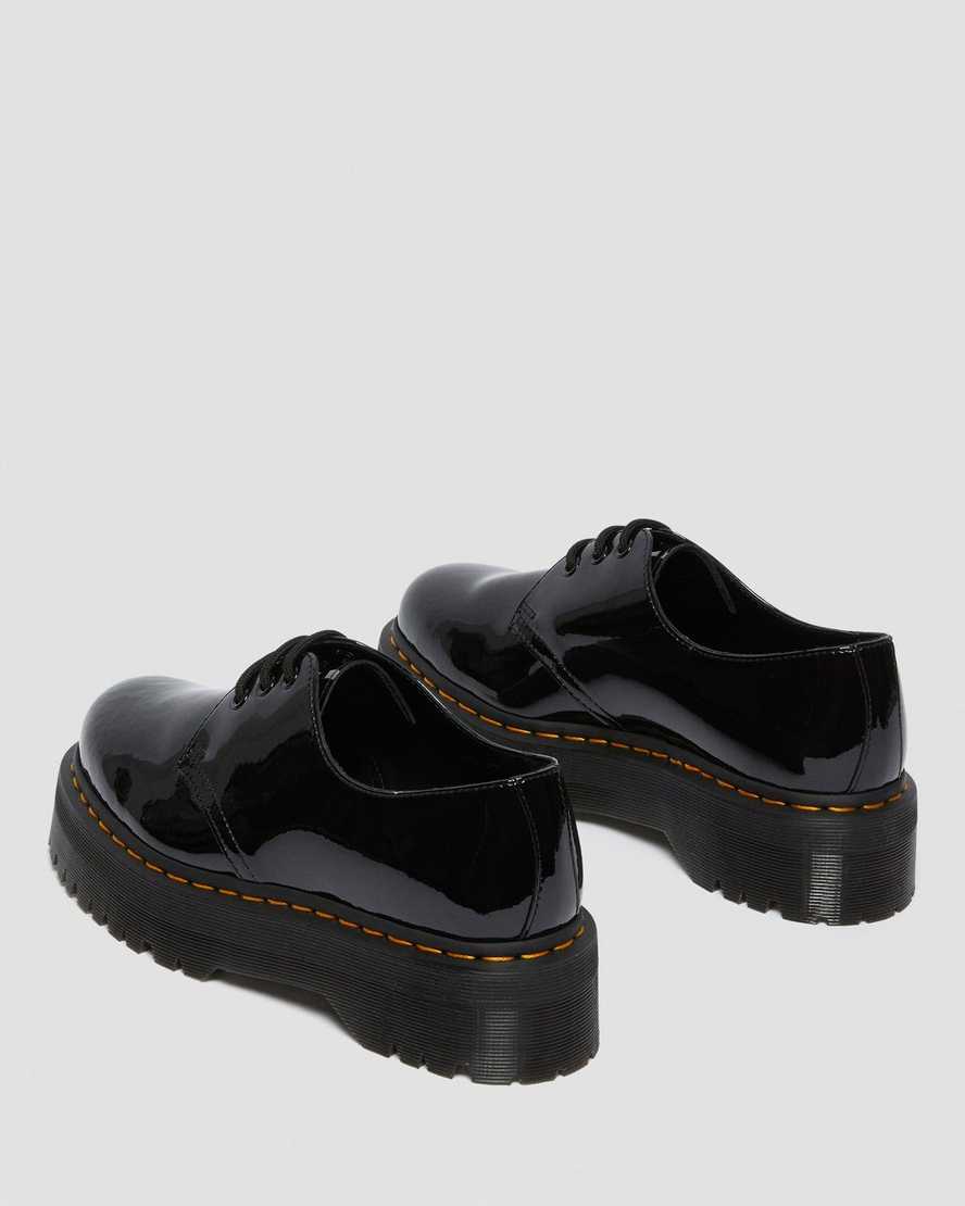 schwarze dr. martens 1461 lack-plateau-herrenschuhe