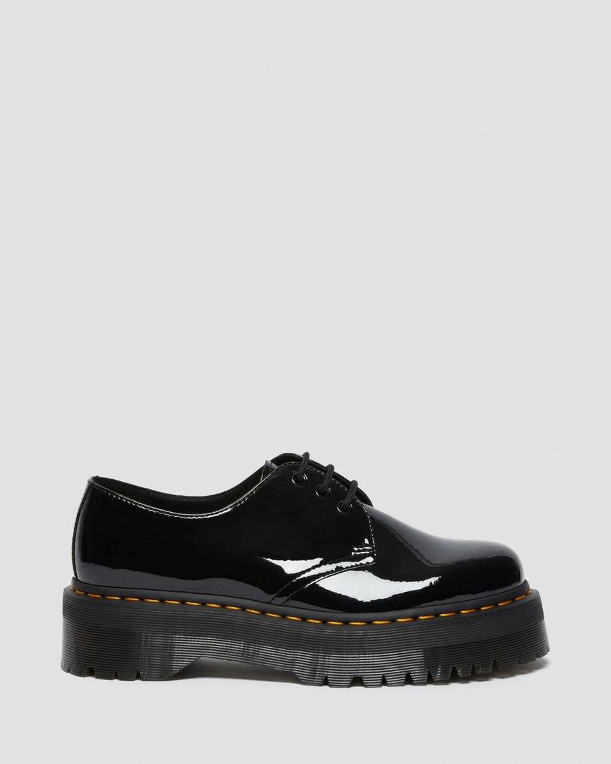 schwarze dr. martens 1461 lack-plateau-herrenschuhe