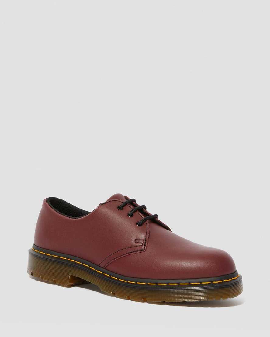 rote dr. martens 1461 rutschfeste herren-oxfordschuhe