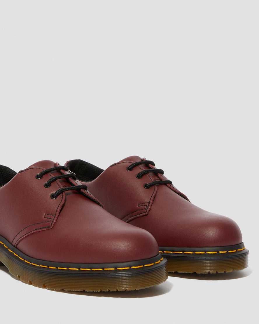 rote dr. martens 1461 rutschfeste herren-oxfordschuhe