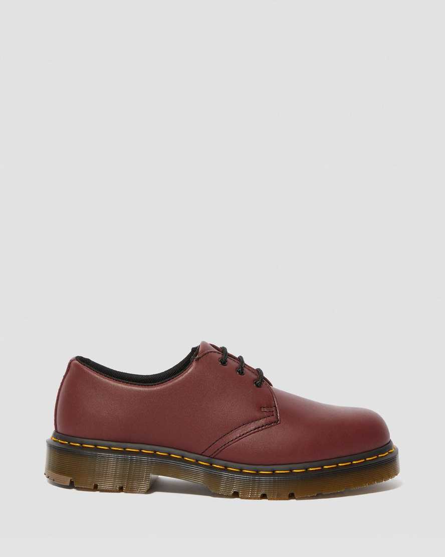 rote dr. martens 1461 rutschfeste herren-oxfordschuhe