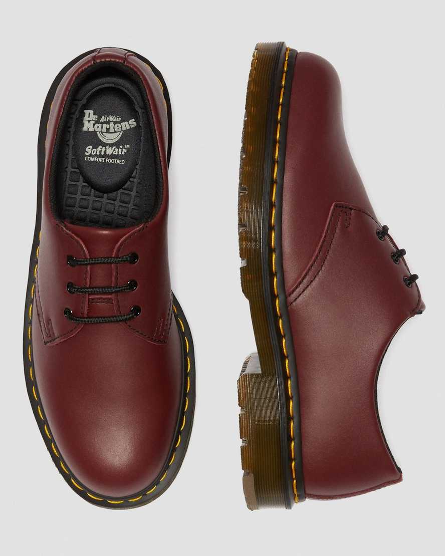 rote dr. martens 1461 rutschfeste herren-oxfordschuhe