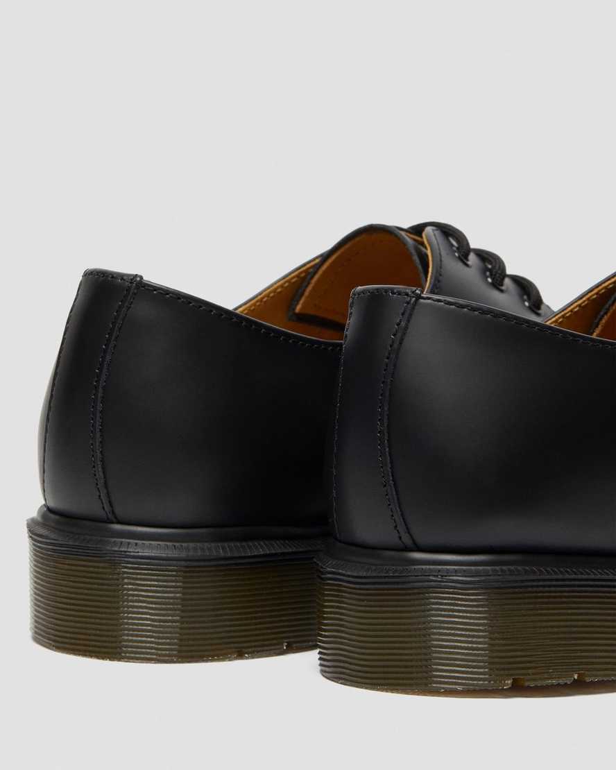 schwarze dr. martens 1461 plain welt glatte herren-oxfordschuhe