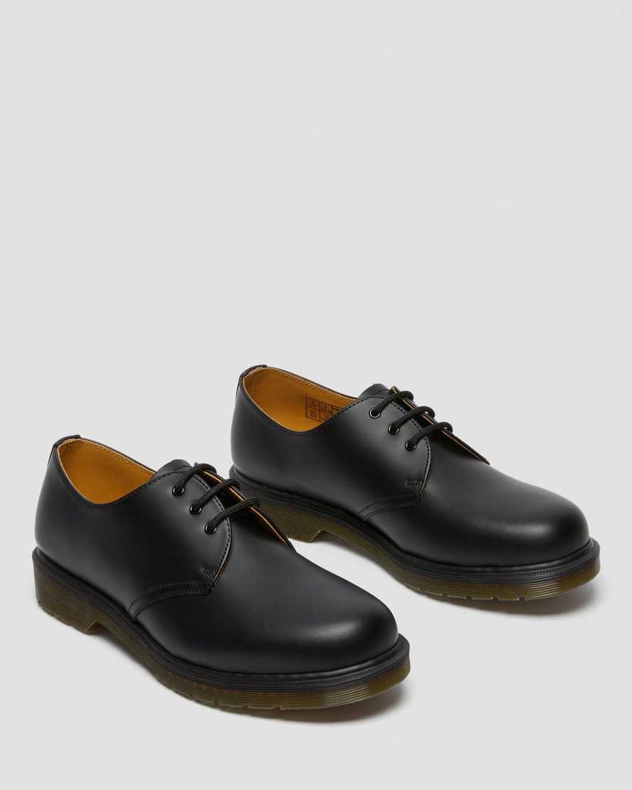schwarze dr. martens 1461 plain welt glatte herren-oxfordschuhe