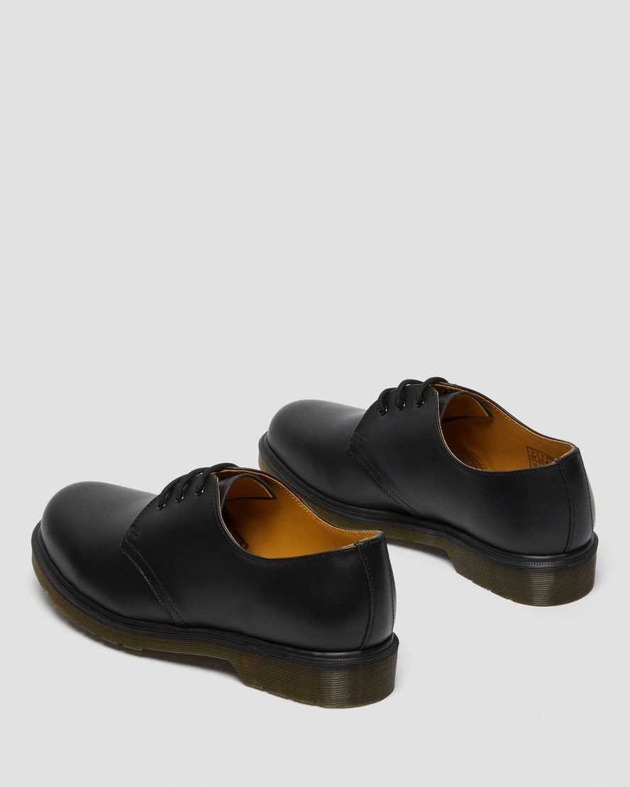 schwarze dr. martens 1461 plain welt glatte herren-oxfordschuhe