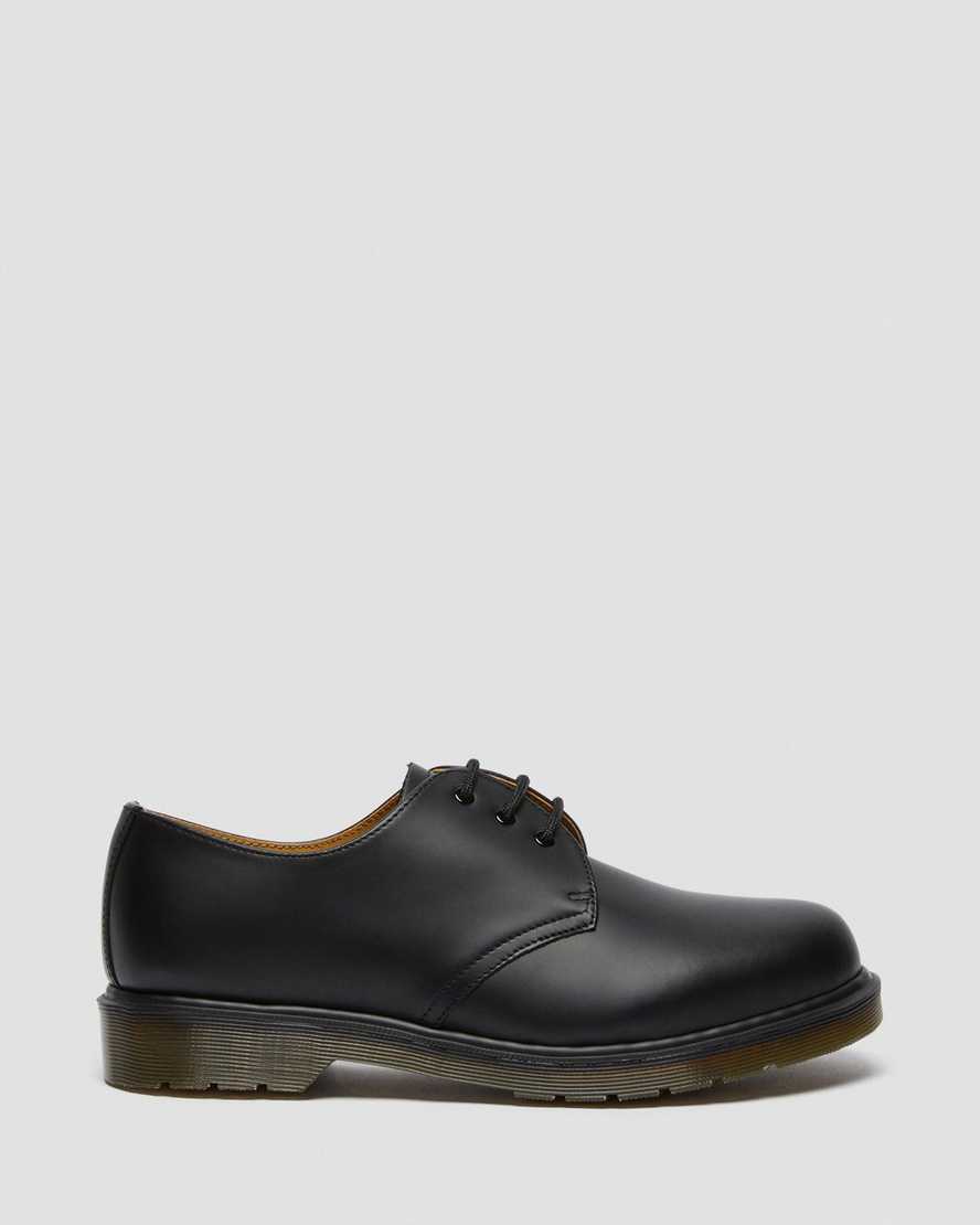 schwarze dr. martens 1461 plain welt glatte herren-oxfordschuhe