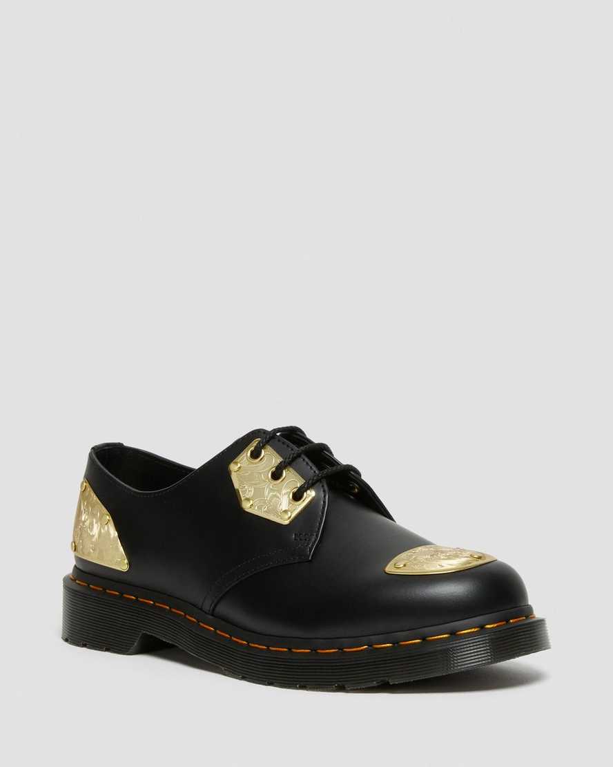 schwarze dr. martens king nerd 1461 herren-oxfordschuhe