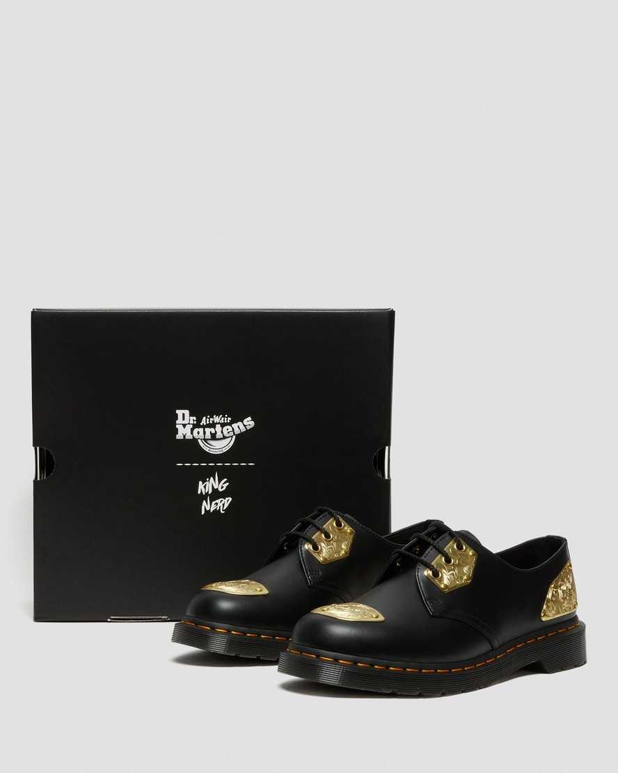 schwarze dr. martens king nerd 1461 herren-oxfordschuhe