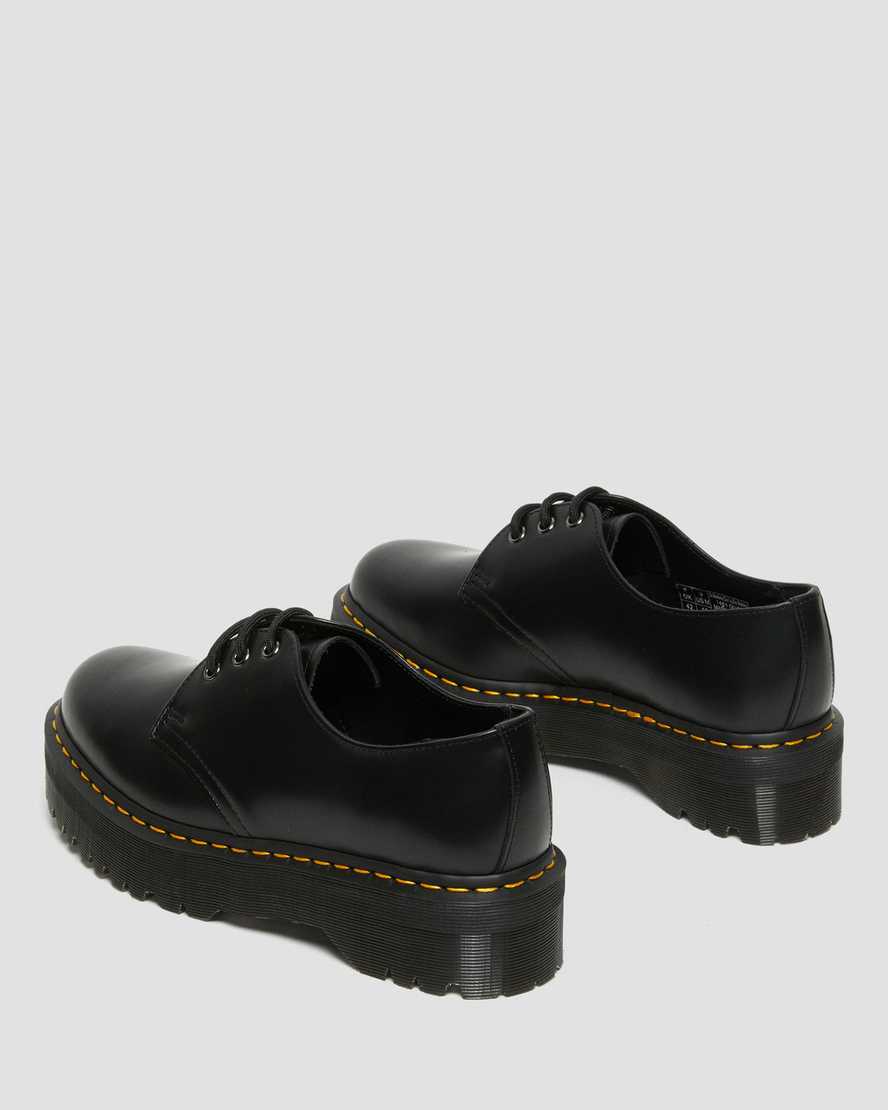schwarze dr. martens 1461 smooth herren-plateauschuhe