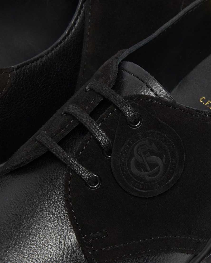 schwarze dr. martens 1461 herren-sattelschuhe