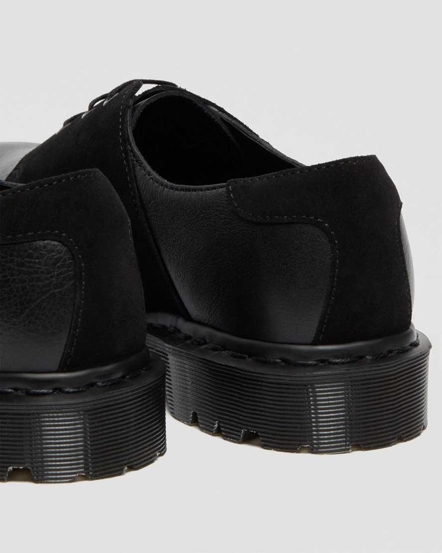 schwarze dr. martens 1461 herren-sattelschuhe
