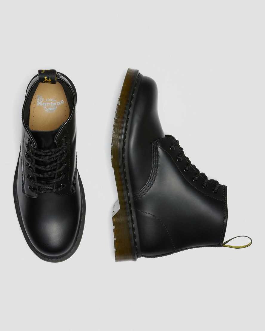 schwarze dr. martens 101 smooth damen-ankle-boots