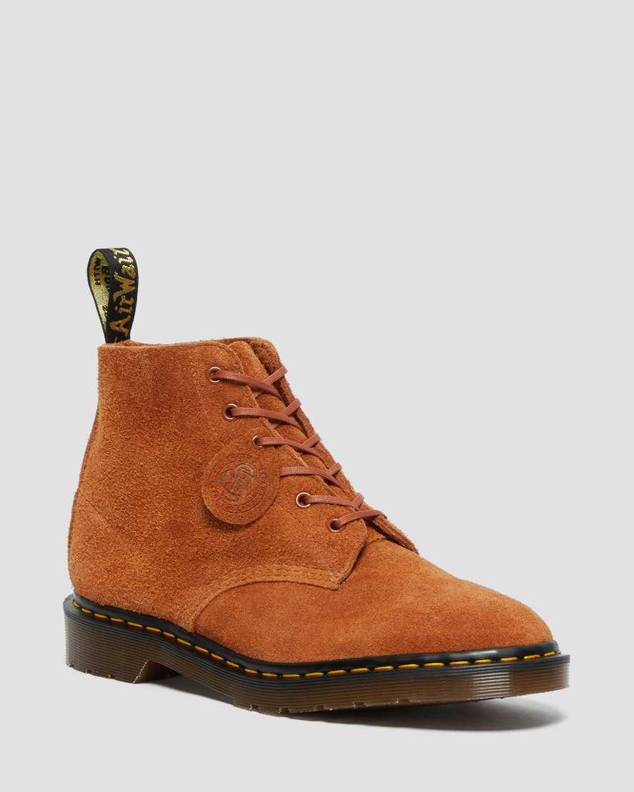 braune dr. martens 101 damen-ankle-boots