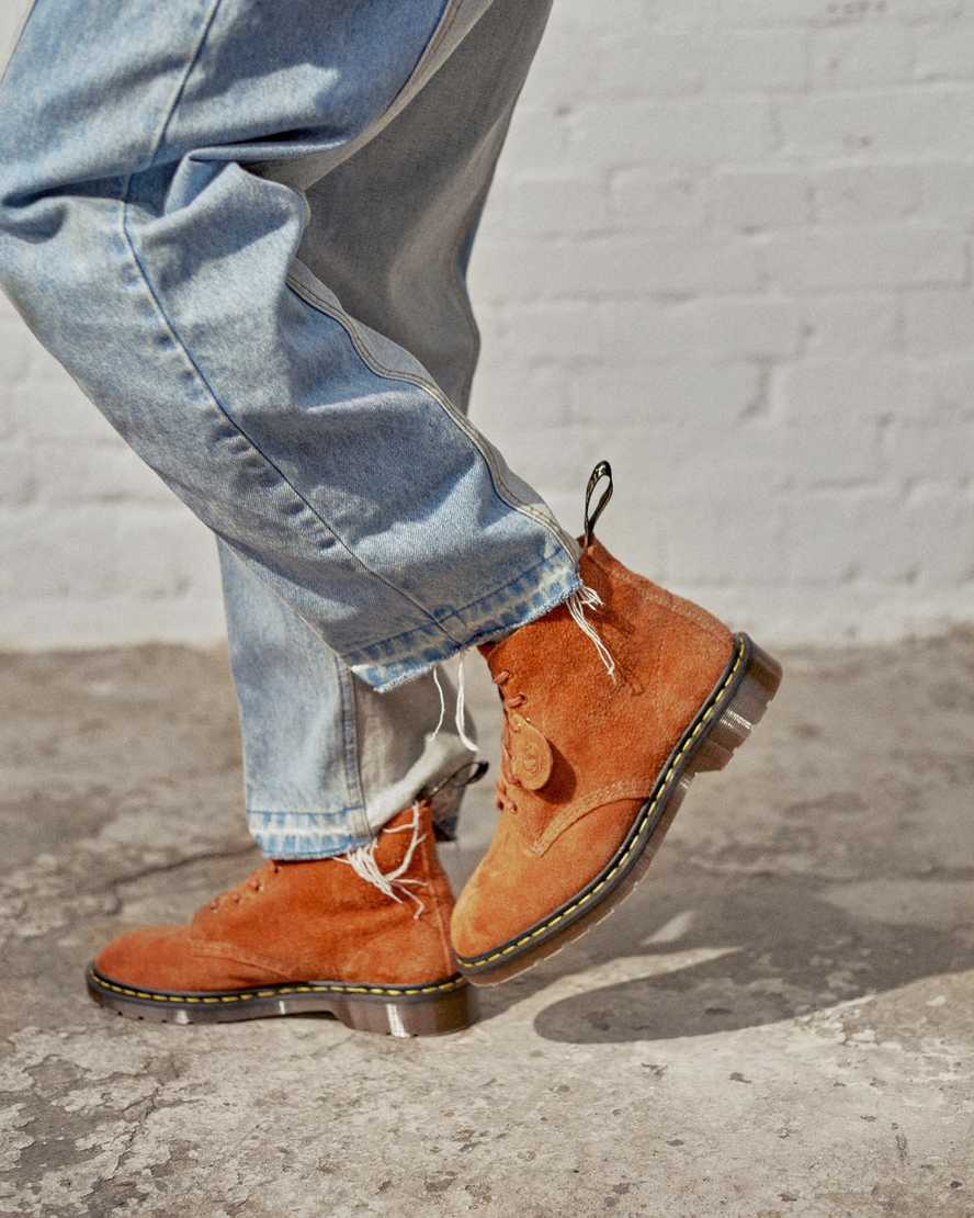 braune dr. martens 101 damen-ankle-boots