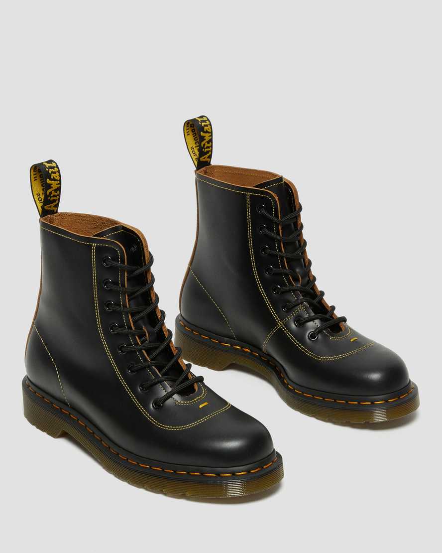 schwarze dr. martens pharamond vintage smooth damen-ankle-boots