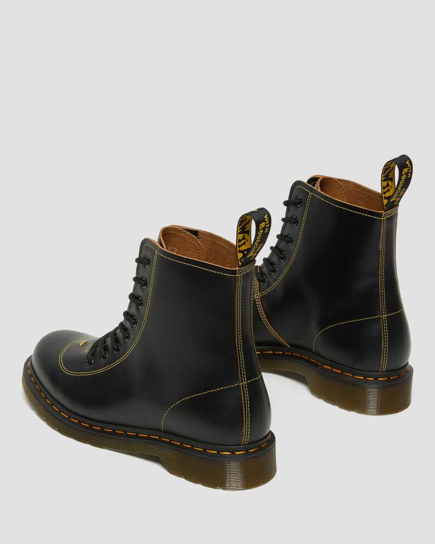 schwarze dr. martens pharamond vintage smooth damen-ankle-boots