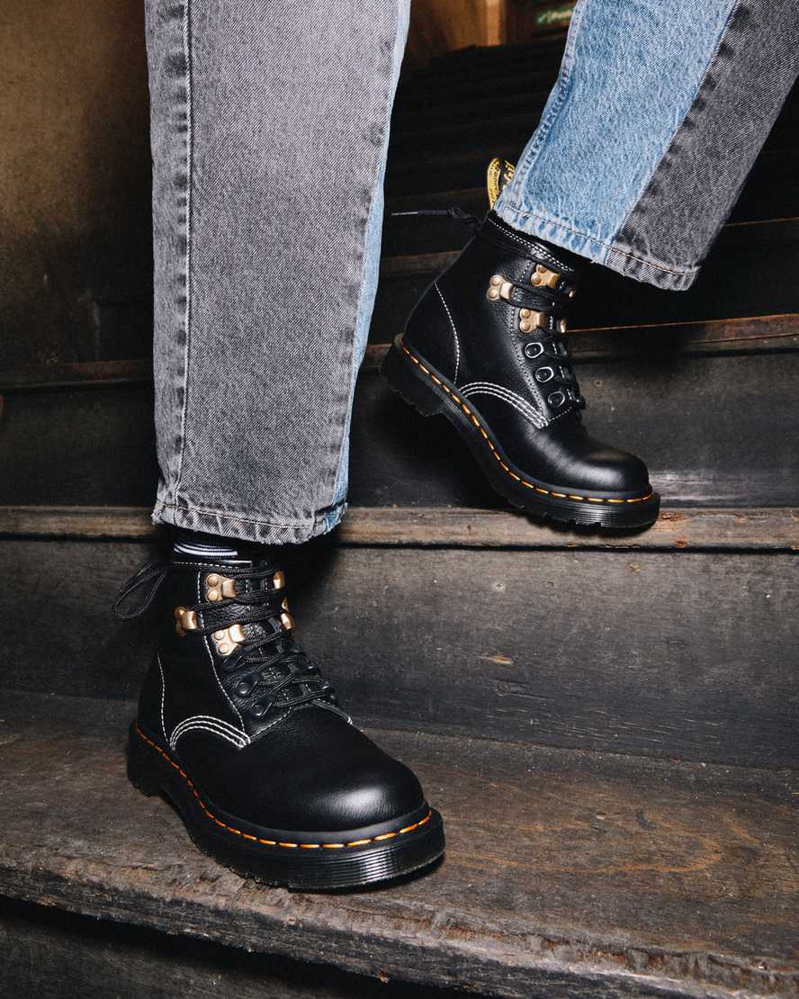 schwarze dr. martens 101 hardware virginia damen-ankle-boots