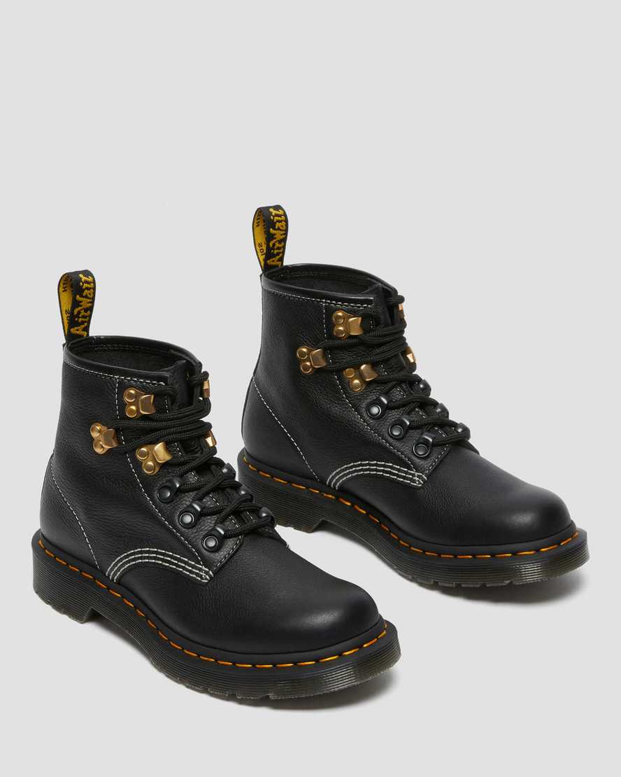 schwarze dr. martens 101 hardware virginia damen-ankle-boots