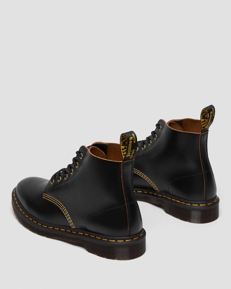 schwarze dr. martens 101 vintage smooth damen-ankle-boots