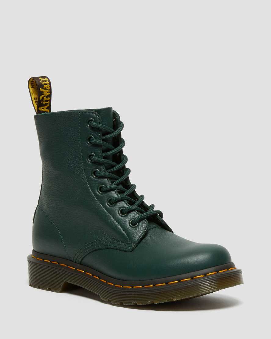 grüne dr. martens 1460 pascal virginia damen-freizeitstiefel