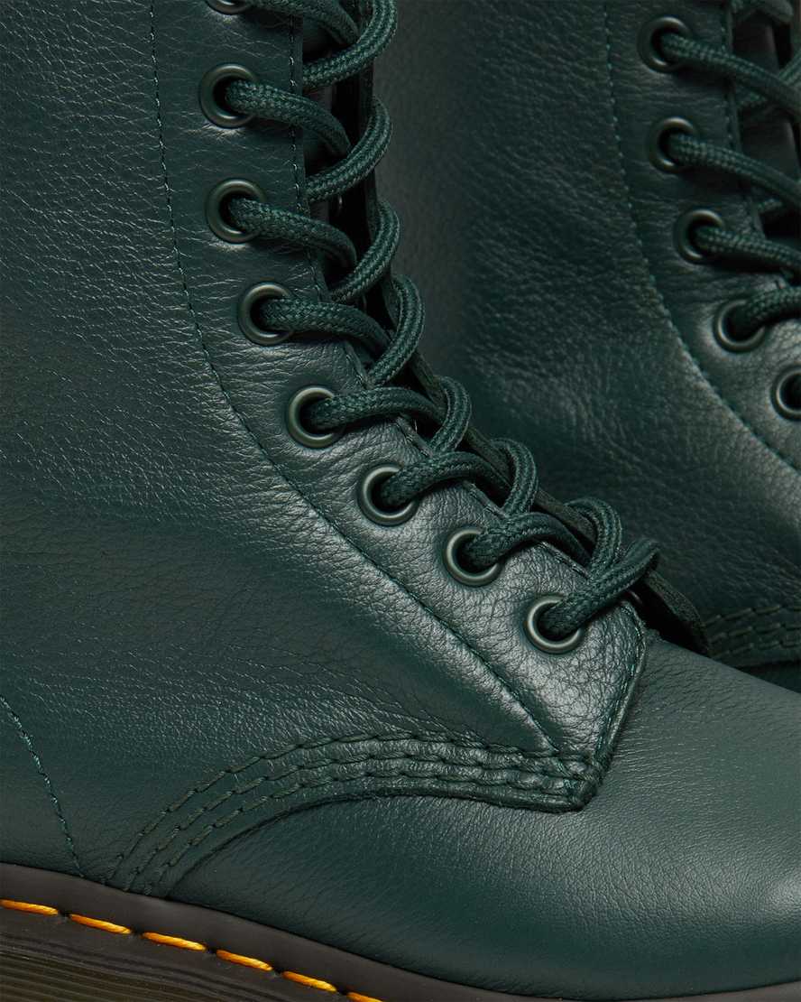grüne dr. martens 1460 pascal virginia damen-freizeitstiefel