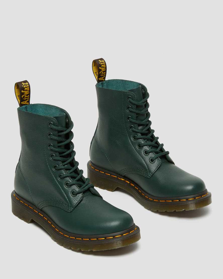 grüne dr. martens 1460 pascal virginia damen-freizeitstiefel