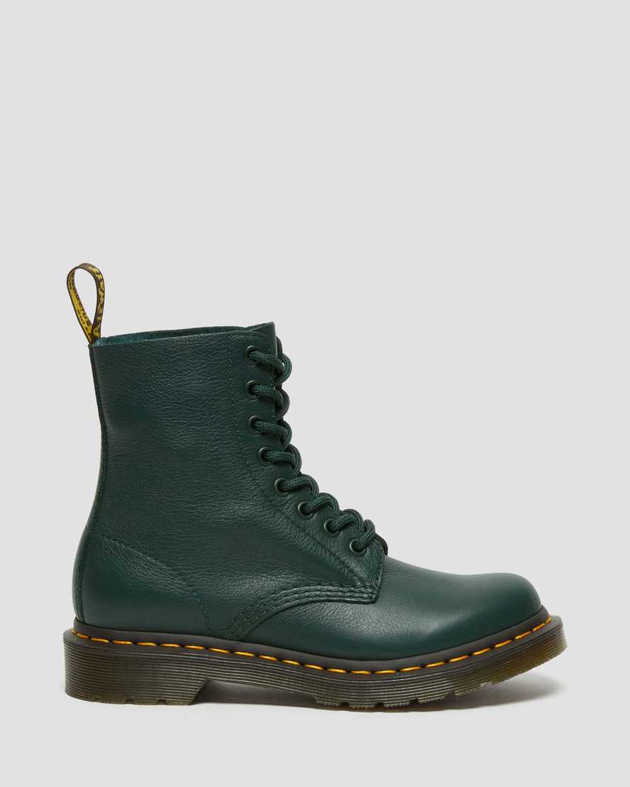 grüne dr. martens 1460 pascal virginia damen-freizeitstiefel