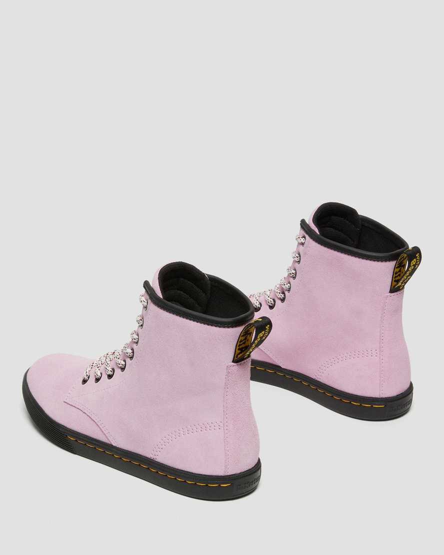 pinkfarbene dr. martens sheridan damen-freizeitstiefel